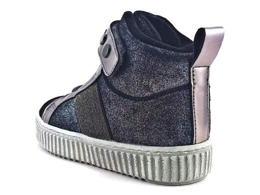 Grunland Junior sneaker brillantinata con velcro