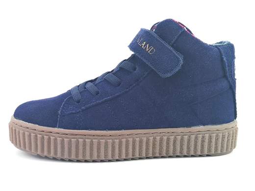 Grunland Junior sneaker con lacci elastici e tomaia in crosta