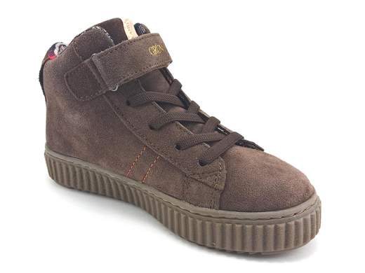 Grunland Junior sneaker con lacci elastici e tomaia in crosta
