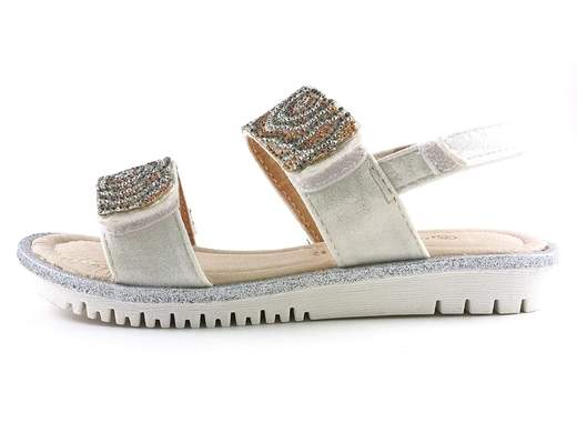 GRUNLAND Sandalo perline con 3 strappi