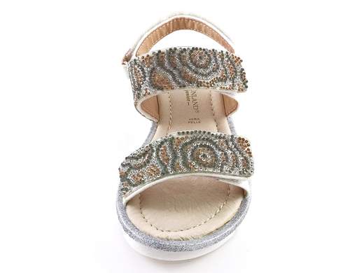 GRUNLAND Sandalo perline con 3 strappi