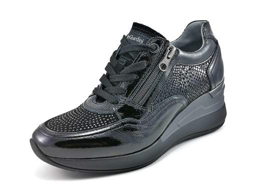 SNEAKERS CON ZEPPA SPORTIVE DONNA NERO GIARDINI I013178D