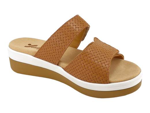 Ciabatte Zeppa Comfort Pelle Cuoio Donna Susimoda - A034.136