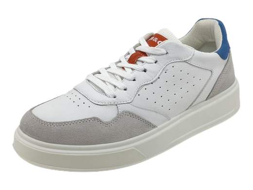 Eleva il tuo stile con le sneakers uomo Igi&Co Sten 3625600. Queste sneakers in pelle traforata bianca offrono un look fresco e traspirante, ideali per ogni occasione. La chiusura con lacci garantisce una vestibilità sicura. Il plantare estraibile imbottito in pelle ti regala un comfort eccezionale, mentre il fondo platform da 3,5 cm aggiunge un tocco di stile extra. Questo prodotto è realizzato con maestria in Italia. Scopri il perfetto connubio tra moda e comfort, acquista ora.