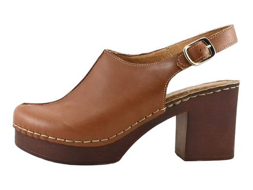 Sabot da donna stile olandese con tacco comodo, plateau e cinturino regolabile per un benessere quotidiano ottimale.