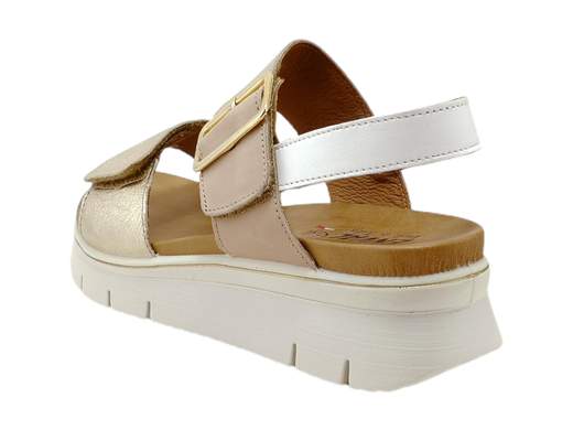 Scopri i Sandali Donna ENVAL Soft 5793633 Sharon in pelle bicolore con fasce regolabili, comodi e flessibili, su Laporta Calzature. Acquista ora!<br /><br />I Sandali Donna ENVAL Soft 5793633 Sharon, disponibili su Laporta Calzature, offrono un perfetto equilibrio tra eleganza e comfort. <br />Realizzati in pelle bicolore, questi sandali sono dotati di due fasce regolabili a strappo che permettono una calzata comoda e personalizzata per ogni piede. <br />Il fondo zeppa di 4 cm è leggero e flessibile, garantendo agilità e supporto ottimali. Il sottopiede morbido in pelle offre un comfort eccezionale e una stabilità duratura, ideale per un uso prolungato. <br />Orgogliosamente Made in Italy, questi sandali rappresentano la qualità e lo stile italiani. <br />Non perdere l'opportunità di aggiungere un tocco di classe al tuo guardaroba, acquista ora su Laporta Calzature!