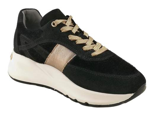 Sneakers Runner Camoscio e Cavallino Donna NeroGiardini - I617383D
