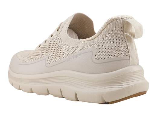 Sneakers Slip-In Tessuto Traspirante Beige Donna Le-Tips - 621