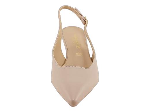 Décolleté slingback Nacrée Made in Italy con tacco 4cm, punta affusolata e cinturino regolabile. Sottopiede imbottito per il massimo comfort in cerimonia o al lavoro.