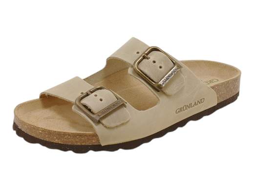 Scopri le Ciabatte Donna Grunland CB 3030 70SARA in pelle ingrassata con doppia fibbia, comode e regolabili, su Laporta Calzature. Acquista ora!<br /><br />Le Ciabatte Donna Grunland CB 3030 70SARA, disponibili su Laporta Calzature, offrono comfort e praticità per le giornate più calde, sia in città che in vacanza. <br />Realizzate in pelle ingrassata, sono disponibili nei colori beige e mogano, con una doppia fibbia che permette una regolazione perfetta. <br />Il plantare anatomico in pelle scamosciata, arricchito da cuscinetti imbottiti RE-SOFT, assicura una postura ottimale del piede e della caviglia, garantendo comfort per tutto il giorno. <br />Il fondo bio, realizzato in sughero e lattice naturale, è leggero e traspirante, mentre la suola in gomma offre resistenza e flessibilità. <br />Rinnova il tuo look estivo con comfort e stile, acquista ora su Laporta Calzature!