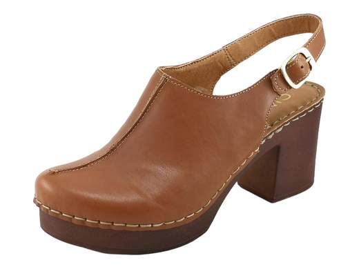 Sabot da donna stile olandese con tacco comodo, plateau e cinturino regolabile per un benessere quotidiano ottimale.