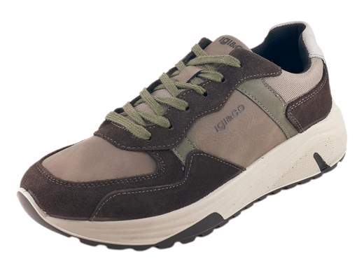 Sneakers uomo in pelle bicolore, leggere e ammortizzate, ideali per camminare a lungo con comfort e stile casual raffinato.<br /><br />Queste sneakers da uomo sono pensate per chi cerca comfort prolungato, leggerezza e uno stile casual curato, perfetto per l’uso quotidiano. La tomaia è realizzata in pelle bicolore scamosciata color caffè abbinata a nabuk tortora, una combinazione elegante e moderna che si adatta facilmente a diversi outfit urbani e informali.<br /><br />La calzata risulta comoda e confortevole fin dal primo utilizzo, grazie alla soletta estraibile in pelle memory foam, che assicura ammortizzazione, sostegno e una sensazione di benessere costante anche dopo molte ore. La chiusura con lacci a 6 fori permette una regolazione precisa e stabile, adattandosi a diverse forme del piede.<br /><br />Il vero punto di forza è il fondo running in poliuretano alto 4 cm, progettato per offrire leggerezza, flessibilità e un’elevata capacità ammortizzante. La forma sportiva del fondo favorisce una naturale proiezione del peso in avanti, rendendo queste sneakers particolarmente adatte a lunghe camminate, spostamenti urbani e utilizzo prolungato durante la giornata.<br /><br />Versatili, pratiche e confortevoli, sono ideali per un uso casual quotidiano, dal lavoro informale al tempo libero, senza rinunciare alla qualità e alla cura dei dettagli.<br />Sceglile ora se cerchi una sneaker affidabile, comoda e pronta a seguirti tutto il giorno.<br />Made in Italy.