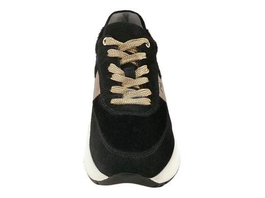 Sneakers Runner Camoscio e Cavallino Donna NeroGiardini - I617383D