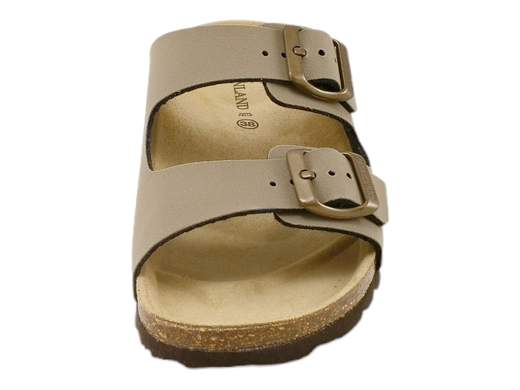 Ciabatte donna comode Grünland Sara art. CB1557 color tortora con plantare anatomico e suola leggera.