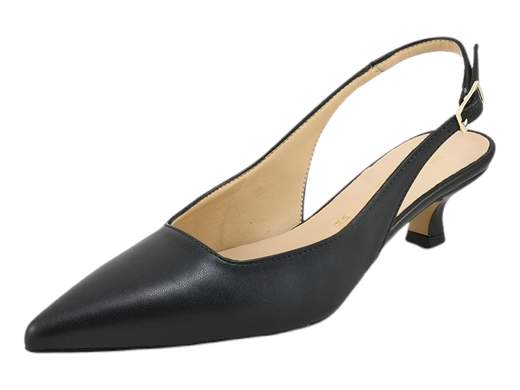 Décolleté slingback Nacrée Made in Italy con tacco 4cm, punta affusolata e cinturino regolabile. Sottopiede imbottito per il massimo comfort in cerimonia o al lavoro.