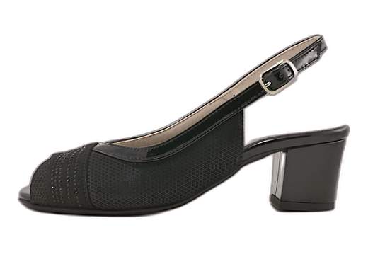 Sandali slingback CINZIA Soft MM295592 in camoscio lucido e vernice con strass, tacco a blocco 5 cm e suola antiscivolo. Eleganza e comfort Made in Italy! <br /><br />Eleganti, comodi e con quel tocco di luce che fa la differenza! <br />I sandali slingback CINZIA Soft MM295592 mixano camoscio lucido, vernice e strass per un look raffinato e versatile. <br />Il cinturino posteriore con fibbia assicura stabilità, mentre il sottopiede imbottito coccola ogni passo. <br />Il tacco a blocco da 5 cm è l’alleato perfetto per serate chic senza rinunciare al comfort. Suola antiscivolo per danzare in sicurezza ovunque. <br />Made in Italy, sinonimo di qualità e stile. Disponibili su Laporta Calzature… pronti a brillare con te!