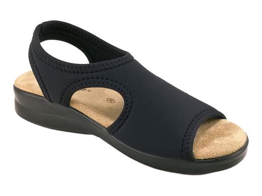 Sandali Elastici Comfort Tessuto Lycra Nero Donna Susimoda - B360.013