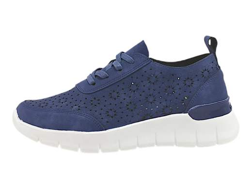 Scopri le Sneakers Donna Grunland SC 5908 F6SACE con tomaia traforata blu e stampa floreale, leggere e fresche, su Laporta Calzature. Acquista ora!<br /><br />Le Sneakers Donna Grunland SC 5908 F6SACE, disponibili su Laporta Calzature, sono perfette per affrontare l'estate con stile e comfort. <br />La tomaia traforata in colore blu, arricchita da una stampa floreale, garantisce traspirabilità e un look vivace e femminile. <br />La chiusura con lacci a 4 fori assicura una calzata comoda e regolabile. <br />Il plantare estraibile in pelle RE-SOFT, imbottito, offre un comfort superiore per tutto il giorno. Il fondo ginnico di 4 cm in poliuretano leggerissimo, con effetto ammortizzante, rende queste sneakers ideali per lunghe camminate, sia in città che in vacanza. <br />Aggiungi freschezza e stile al tuo look estivo, acquista ora su Laporta Calzature!