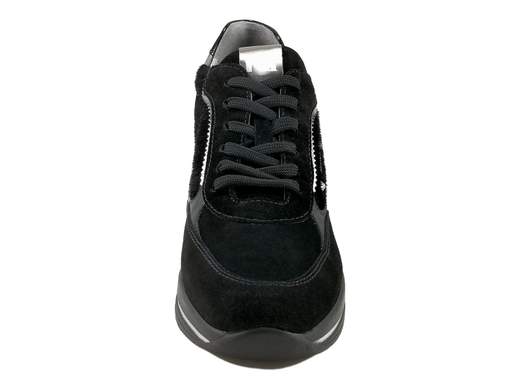 Sneakers Zeppa Camoscio Cavallino e Vernice Nero Donna NeroGiardini - I617391D