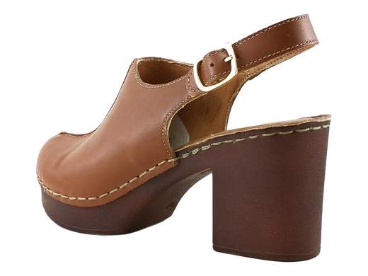 Sabot da donna stile olandese con tacco comodo, plateau e cinturino regolabile per un benessere quotidiano ottimale.