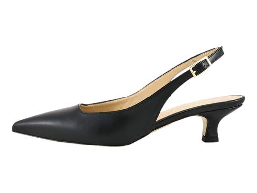 Décolleté slingback Nacrée Made in Italy con tacco 4cm, punta affusolata e cinturino regolabile. Sottopiede imbottito per il massimo comfort in cerimonia o al lavoro.