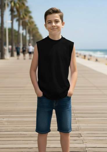 STILL Canotta Junior Senza Maniche Casual in Cotone