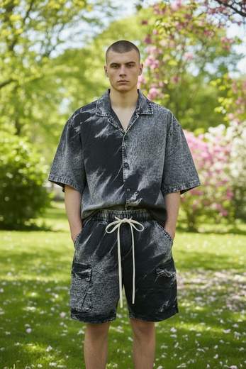 Bermuda Uomo Acid Wash Urban