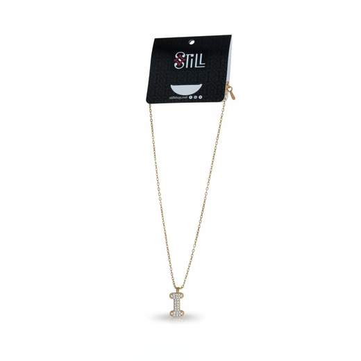 Collana Donna con Ciondolo a Lettera e Strass – Oro e Argento