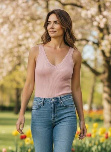 STILL Body Estivo Smanicato Scollo Profondo Aderente Elasticizzato