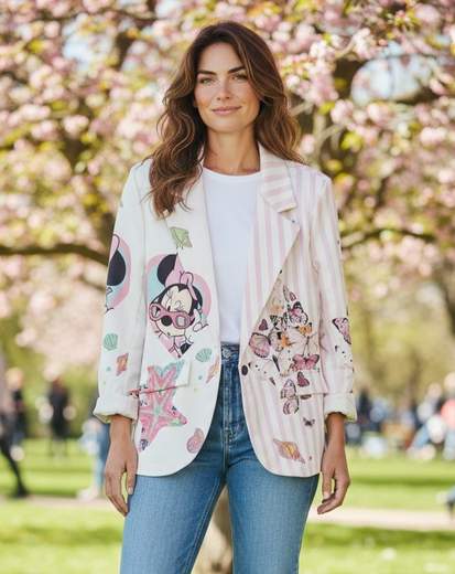 STILL Giacca Fantasia con Cagnolino