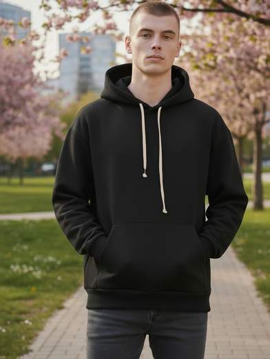 STILL Felpa cotone con il cappuccio