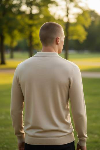 STILL Polo Uomo a Maniche Lunghe con Colletto Classico