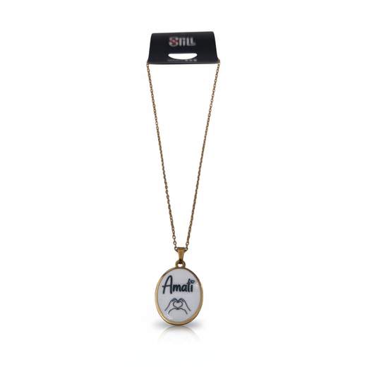 STILL Collana Donna con Ciondolo Smaltato