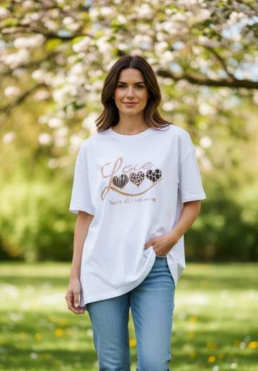 T-Shirt Donna Oversize con Stampa