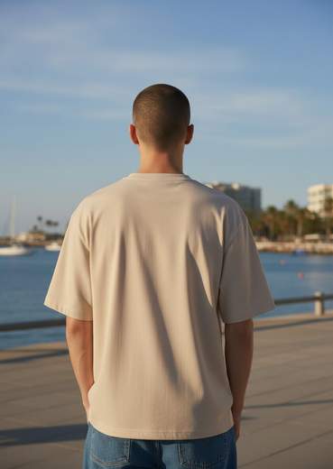 T-Shirt Uomo Oversize Basic in Cotone Girocollo