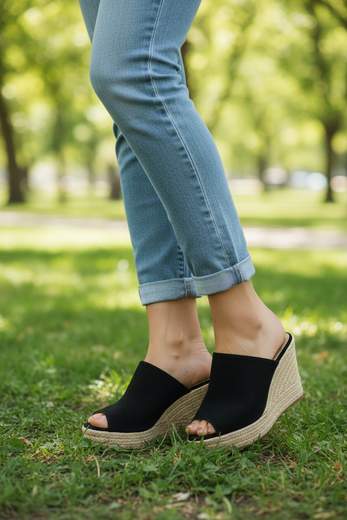 STILL Sandali Donna con Zeppa in Corda - Ciabatte Platform Eleganti e Comode