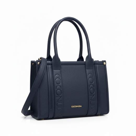 STILL Borsa Coconuda Donna Blu con Manici e Tracolla