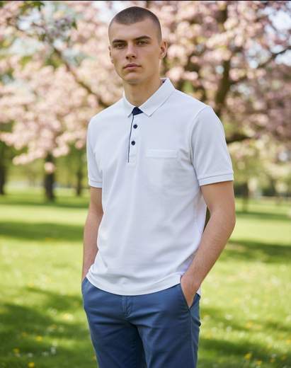 STILL Polo Uomo Manica Corta con Taschino – Stile Casual Elegante