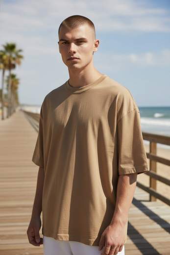STILL T-Shirt Uomo Oversize Basic Girocollo Manica Corta