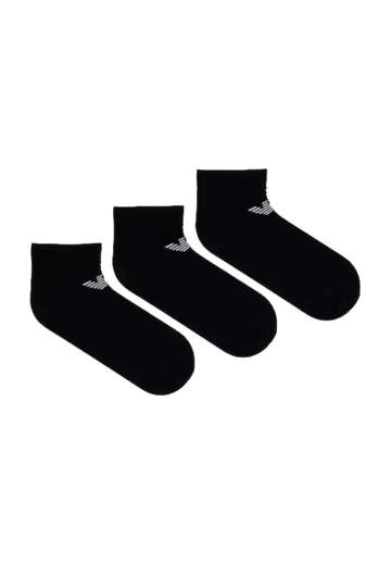 EMPORIO ARMANI Calzini Uomo Emporio Armani 3-Pack Cotone Stretch – Calze Corte Logo Iconico