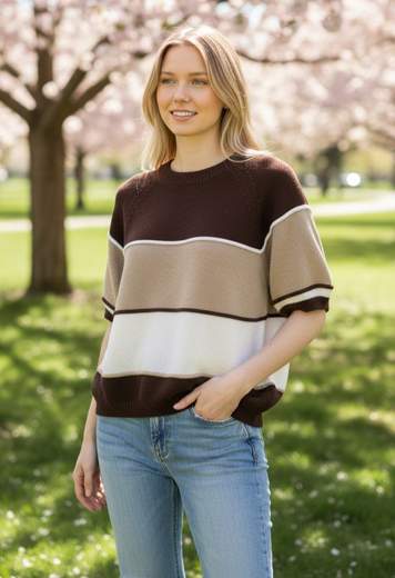 STILL Maglia Donna Mezza Manica in Maglia – Comfort Moderno e Stile Casual Chic