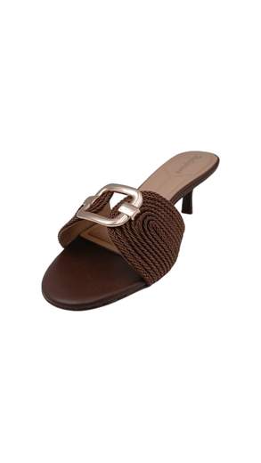 STILL Sandali Mule Donna con Tacco Kitten e Fibbia Decorativa