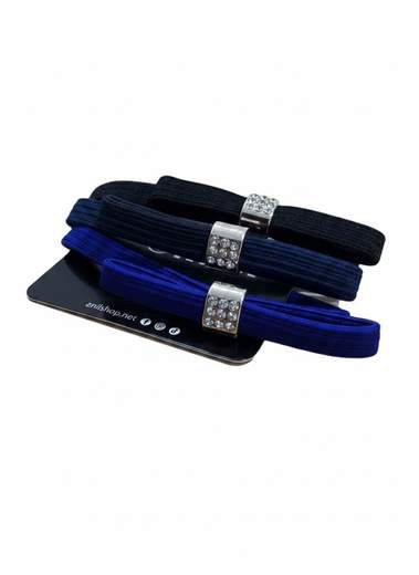 STILL Set da 3 Elastici per Capelli con Dettagli Strass e Finiture Eleganti