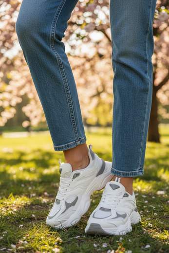 Sneakers Donna Chunky Beige e Rosa – Comfort Sporty Chic
