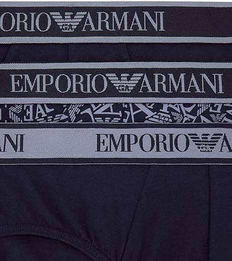 Slip Uomo Emporio Armani in Cotone Stretch Confezione 3 Pezzi