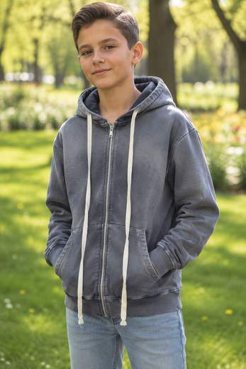 STILL Felpa con Cappuccio e Zip Junior