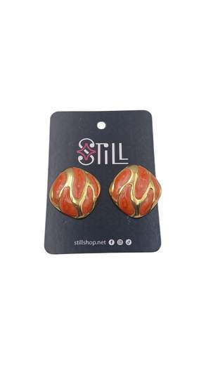 Orecchini Vintage Smaltati Design Wave