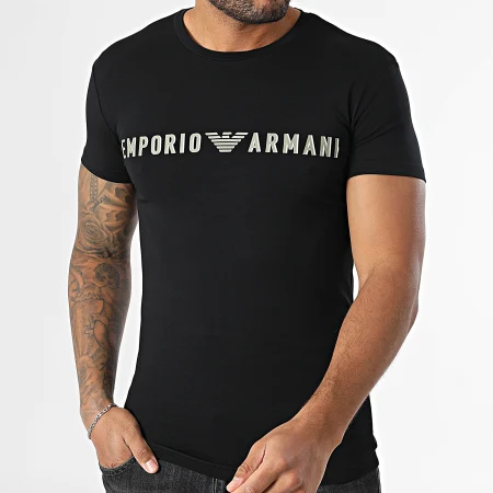 EMPORIO ARMANI T-shirt uomo Emporio Armani slim fit in cotone elasticizzato con logo stampato