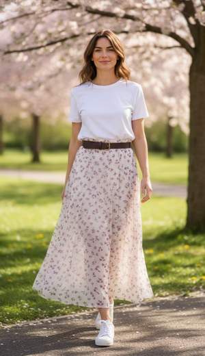 STILL Gonna lunga floreale a vita alta – Eleganza primaverile e comfort