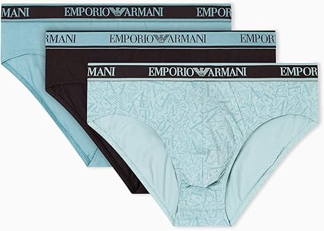 EMPORIO ARMANI Slip Uomo Emporio Armani 3 Pack in Cotone Stretch – Comfort e Stile Iconico